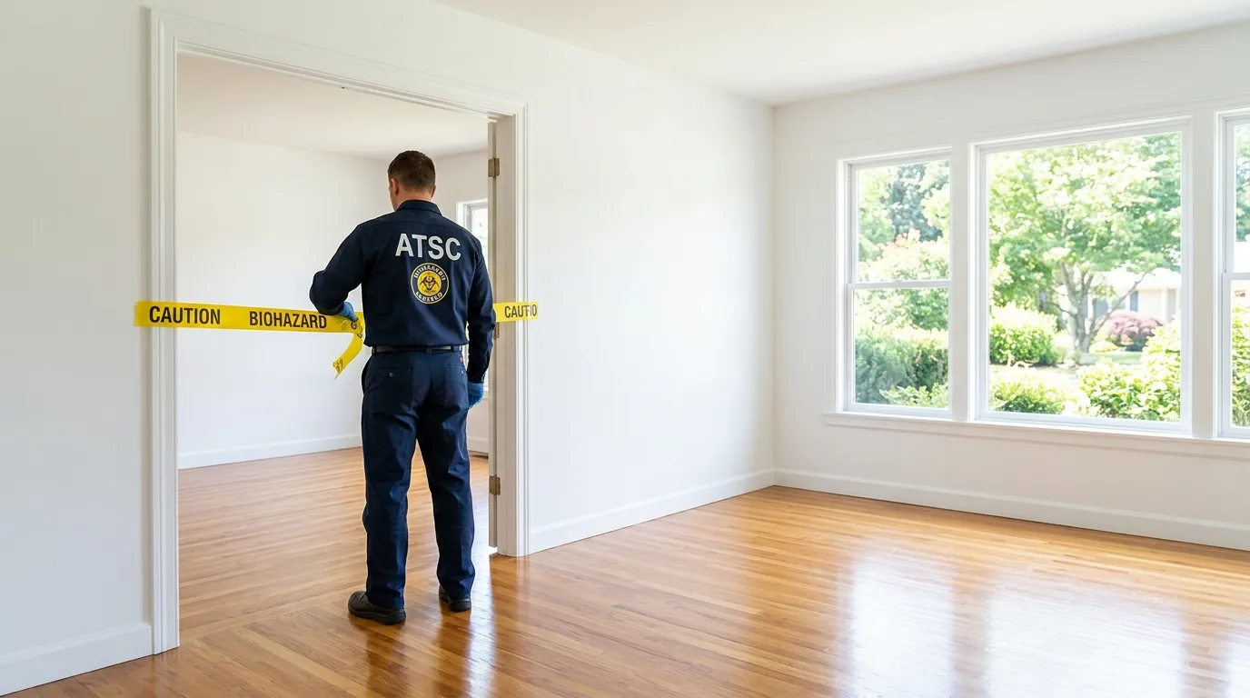 Certified biohazard cleanup crew performing Crime Scene Cleanup in Cary